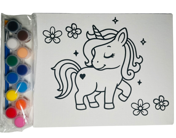 🦄 Magical Unicorn Canvas Paint Kit