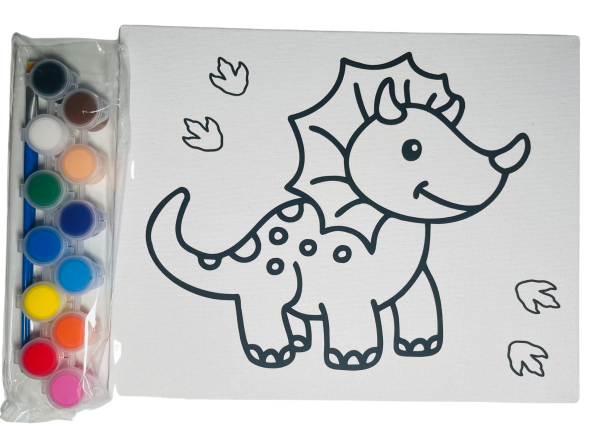 🦕 Dino Canvas Paint Kit for Kids